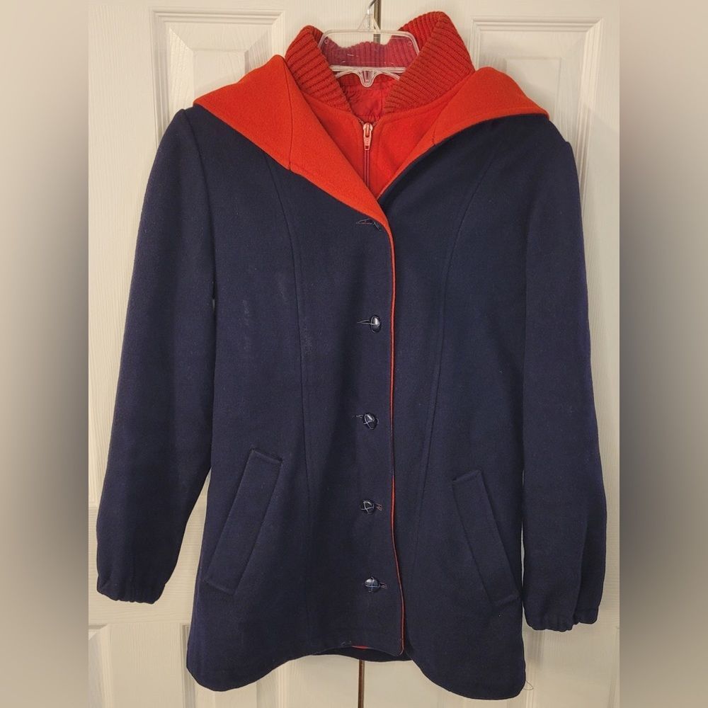 Mackintosh 100% Wool Hooded Vest Coat Made in USA Size 6